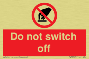 Do not switch off 